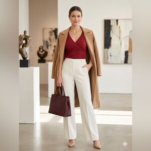 Y2K Emma James Crochet Lace Trim Tank Top Deep Red Whimsigoth Boho M